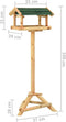vidaXL - Vogelvoeder - met - standaard - 37x28x100 - cm - massief - vurenhout