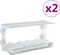 vidaXL - Vogelvoederbakken - voor - raam - 2 - st - 30x12x15 - cm - acryl