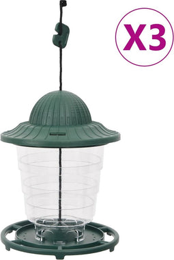 vidaXL - Vogelvoeders - 3 - st - 13x13x17 - cm - donkergroen