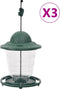 vidaXL - Vogelvoeders - 3 - st - 13x13x17 - cm - donkergroen