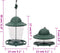 vidaXL - Vogelvoeders - 3 - st - 13x13x17 - cm - donkergroen