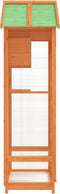 vidaXL Volière 91,5x53x170 cm massief grenenhout bruin