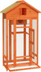 vidaXL Volière 91,5x53x170 cm massief grenenhout bruin