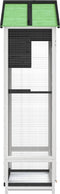vidaXL Volière 91,5x53x170 cm massief grenenhout grijs