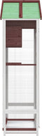 vidaXL Volière 91,5x53x170 cm massief grenenhout mokkakleurig