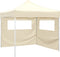vidaXL - Vouwtent - met - 2 - wanden - 3x3 - m - crème