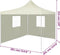 vidaXL - Vouwtent - met - 2 - wanden - 3x3 - m - crème