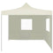 vidaXL - Vouwtent - met - 2 - wanden - 3x3 - m - crème