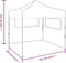 vidaXL - Vouwtent - met - 2 - wanden - 3x3 - m - groen
