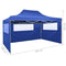 vidaXL - Vouwtent - met - 3 - wanden - 3x4,5 - m - blauw