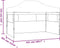 vidaXL - Vouwtent - met - 3 - wanden - 3x4,5 - m - blauw