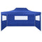 vidaXL - Vouwtent - met - 3 - wanden - 3x4,5 - m - blauw