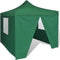 vidaXL - Vouwtent - met - 4 - zijwanden - 3x3 - m - groen