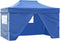 vidaXL - Vouwtent - pop-up - met - 4 - zijwanden - 3x4,5 - m - blauw
