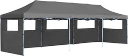 vidaXL - Vouwtent - pop-up - met - 5 - zijwanden - 3x9 - m - antraciet