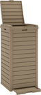 vidaXL - Vuilnisbak - voor - buiten - 41x41x86 - cm - polypropeen - lichtbruin