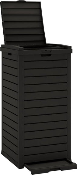 vidaXL - Vuilnisbak - voor - buiten - 41x41x86 - cm - polypropeen - zwart