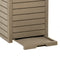 vidaXL - Vuilnisbak - voor - buiten - 41x41x86 - cm - polypropeen - lichtbruin