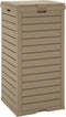 vidaXL - Vuilnisbak - voor - buiten - 41x41x86 - cm - polypropeen - lichtbruin