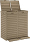 vidaXL - Vuilnisbak - voor - buiten - 78x41x86 - cm - polypropeen - lichtbruin