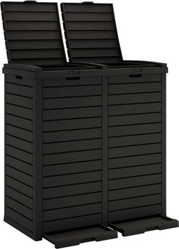 vidaXL - Vuilnisbak - voor - tuin - 78x41x86 - cm - polypropeen - zwart