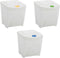 vidaXL - Vuilnisbakken - 3 - st - stapelbaar - 75 - L - polypropeen - wit