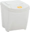 vidaXL - Vuilnisbakken - 3 - st - stapelbaar - 75 - L - polypropeen - wit