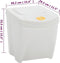 vidaXL - Vuilnisbakken - 4 - st - stapelbaar - 100 - L - polypropeen - wit