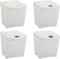vidaXL - Vuilnisbakken - 4 - st - stapelbaar - 100 - L - polypropeen - wit
