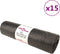 vidaXL - Vuilniszakken - met - trekkoorden - 150 - st - 240 - l - zwart