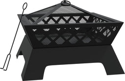 vidaXL - Vuurplaats - met - pook - XXL - 50 - cm - staal