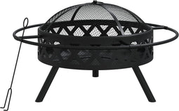 vidaXL - Vuurplaats - met - pook - XXL - 70 - cm - staal