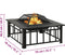 vidaXL - Vuurplaats - met - pook - XXL - 79x79x46,5 - staal