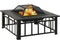 vidaXL - Vuurplaats - met - pook - XXL - 81x81x47 - cm - staal
