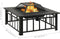 vidaXL - Vuurplaats - met - pook - XXL - 81x81x47 - cm - staal