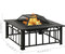 vidaXL - Vuurplaats - met - pook - XXL - 81x81x47 - cm - staal