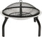 vidaXL - Vuurschaal - en - barbecue - 2-in-1 - met - pook - 56x56x49 - cm - rvs
