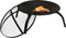 vidaXL - Vuurschaal - en - barbecue - 2-in-1 - met - pook - 56x56x49 - cm - staal