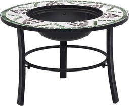 vidaXL - Vuurschaal - mozaïek - 68 - cm - keramiek - groen