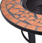 vidaXL - Vuurschaal - mozaïek - 68 - cm - keramiek - terracottakleurig