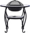 vidaXL - Vuurtafel - mozaïek - 68 - cm - keramiek - blauw - en - wit