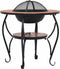 vidaXL - Vuurtafel - mozaïek - 68 - cm - keramiek - terracottakleurig