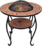 vidaXL - Vuurtafel - mozaïek - 68 - cm - keramiek - terracottakleurig