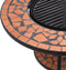 vidaXL - Vuurtafel - mozaïek - 68 - cm - keramiek - terracottakleurig