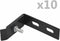 vidaXL - Wand - hoekverbinding - 10 - sets - antraciet