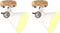 vidaXL Wand-/plafondlampen industrieel 2 st E27 20x25 cm wit