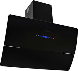 vidaXL Wandafzuigkap 756 m³/u 90 cm roestvrij staal zwart