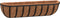 vidaXL Wandbakken 2 st met kokosvezel 76x21x16 cm staal zwart