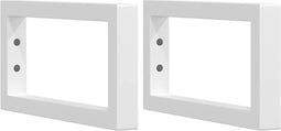 vidaXL - Wandbeugels - voor - wasbak - 2 - st - rechthoekig - staal - wit