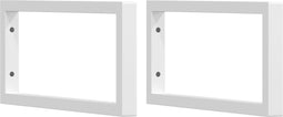 vidaXL - Wandbeugels - voor - wasbak - 2 - st - rechthoekig - staal - wit